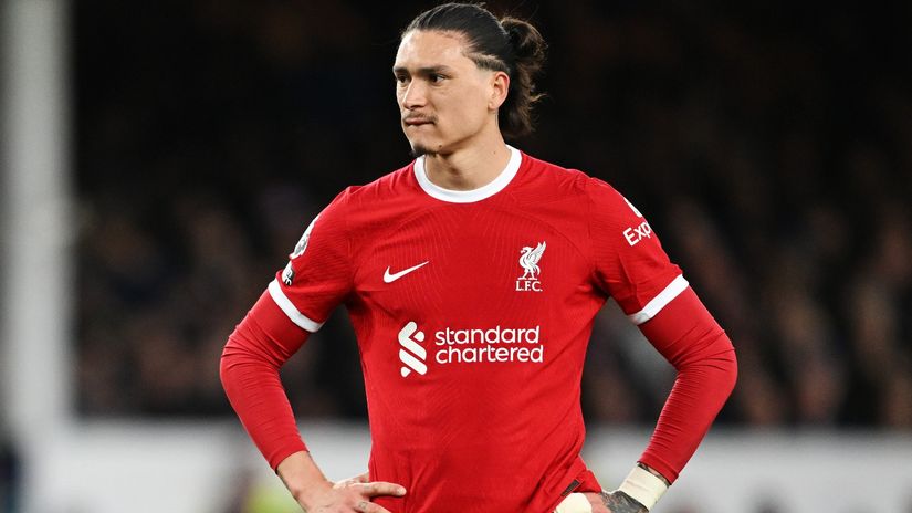 Darwin Nunez's face reveals lots of things (©Michael Regan/Getty Images)