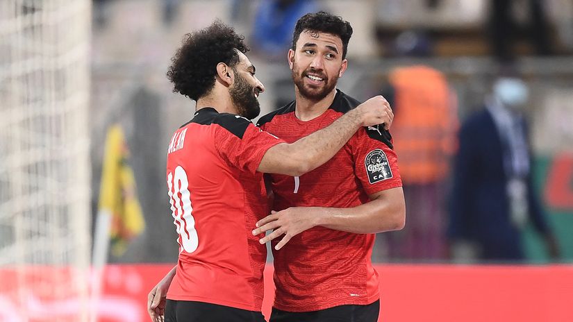 Mohamed Salah and Trézéguet(©AFP)