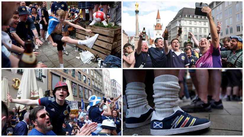 The heat is on in the streets of Munich, and the Scotts make the fun (©Getty images sport)