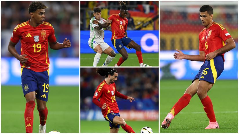 Lamine, Nico, Rodri and Cucuerella are the pillars of the Spanish squad (©Getty images sport)