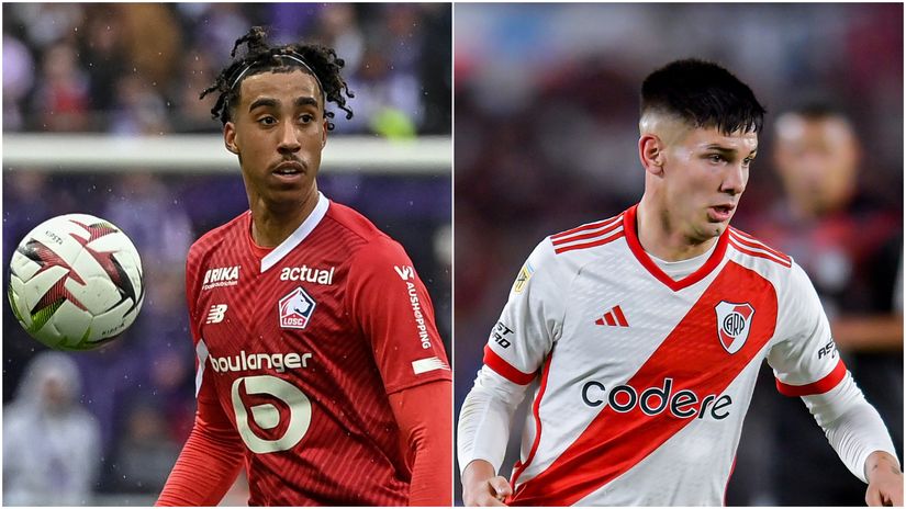 Leny Yoro & Franco Mastantuono (©AFP/Getty Images)