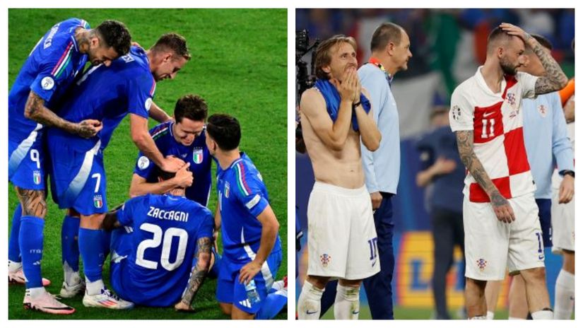 One goal's effect: immense joy vs. immense sadness(©AFP)