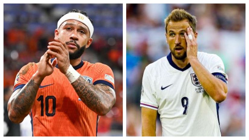 Memphis Depay and Harry Kane(©AFP)