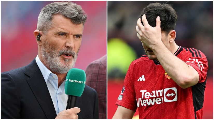 Roy Keane and Harry Maguire (©Getty images sport)