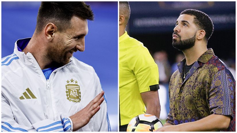 Leo Messi and Drake (©Getty images sport)