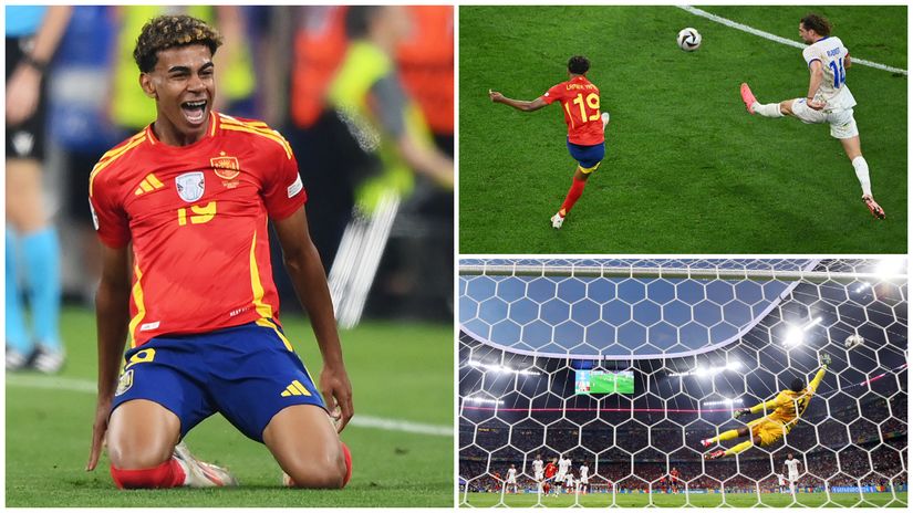 Lamine scores a belter worth the EURO 2024 final (©Getty images sport)