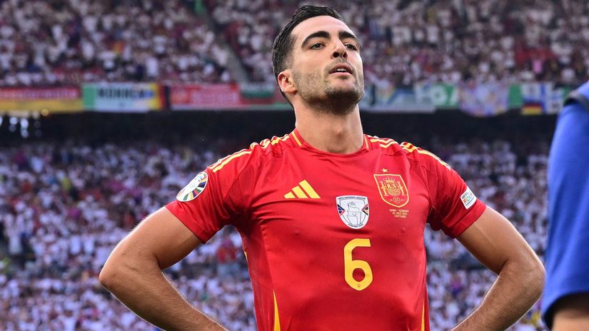 Merino after scoring a winner against Germany(©AFP)