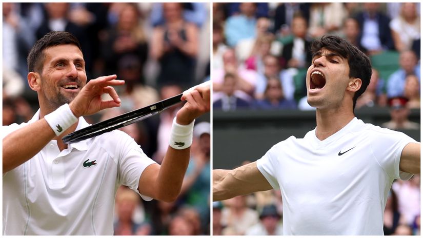 Djokovic and Alcaraz will face off in the Sunday final (©Getty images sport)