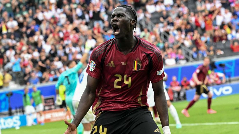 Amadou Onana representing Belgium(©AFP)