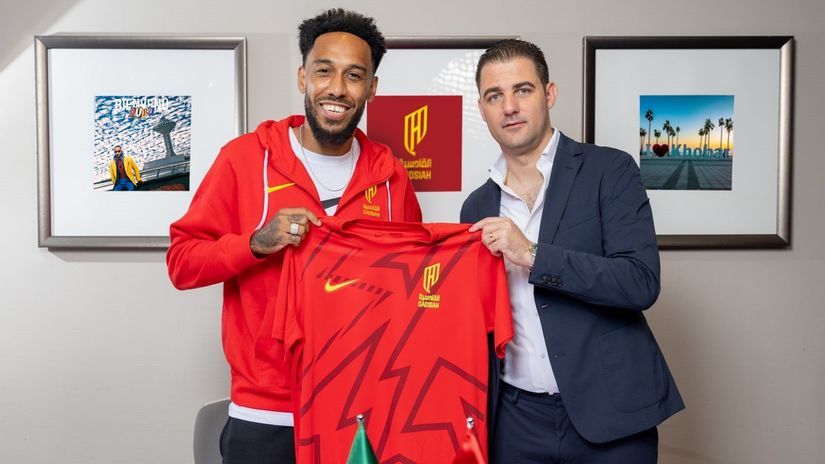 Pierre-Emerick Aubameyang (©x.com/AlQadsiahEN)