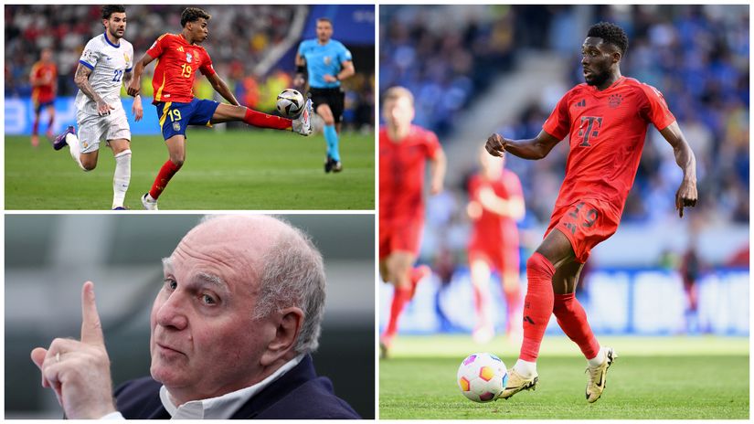 Lamine Yamal, Uli Hoeness and Alphonso Davies (©Getty images)