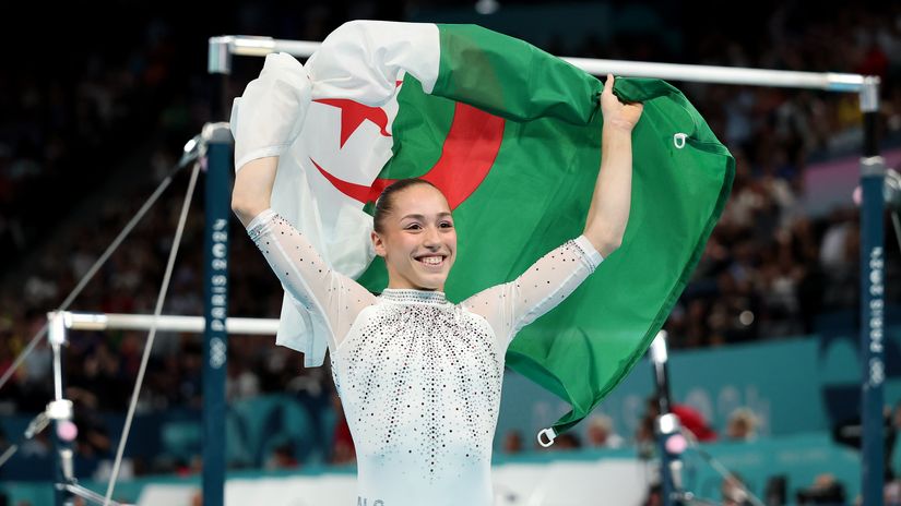 First ever African gymnastics Olympic gold medalist - Kaylia Nemour