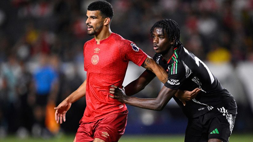 Solanke in action for Bournemouth against Arsenal recently (©Orlando Ramirez/Getty Images)