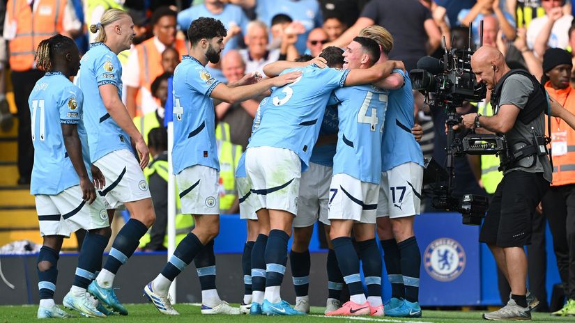 The Cityzens celebrating Kovacic's goal(©Shaun Botterill/Getty Images)