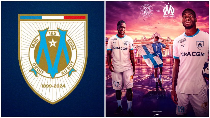 Marseille change their emblem on the club's 125th birthday