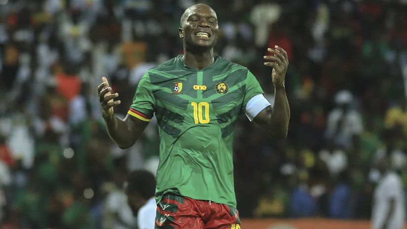 Vincent Aboubakar reacts after missing a chance on Tuesday (©AFP)