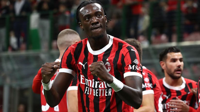 Tammy Abraham celebrates against Venezia (©Marco Luzzani/Getty Images)