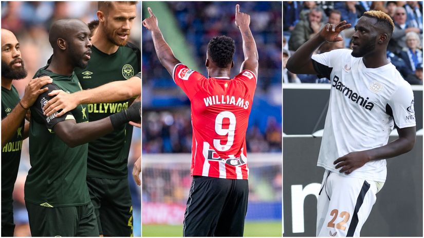 Wissa with his teammates (left), Williams (middle) & Boniface (right) (©Getty Images)