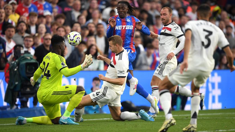 Eze fires, but Onana was just unbeatable tonight (©Harriet Lander/Getty Images)