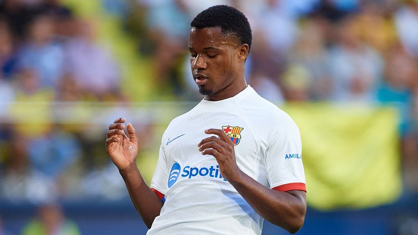 Fati against Villareal in August 2023(©AFP)