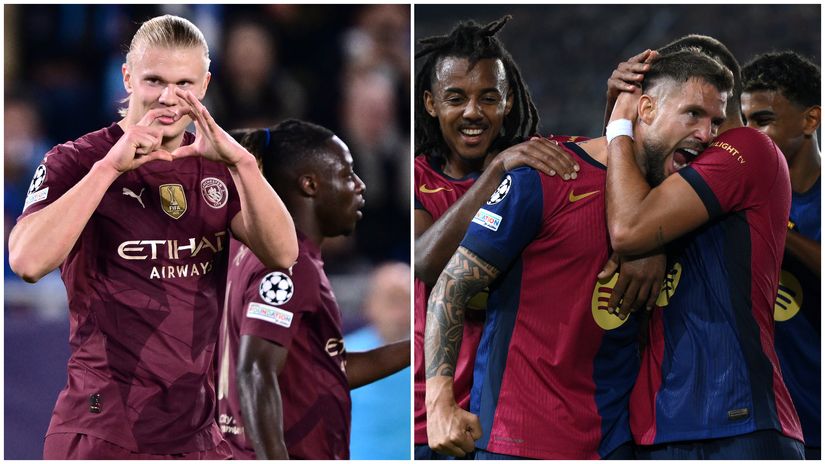 Haaland and Inigo Martinez had lots of reasons to be happy on Tuesday night(©Getty images)