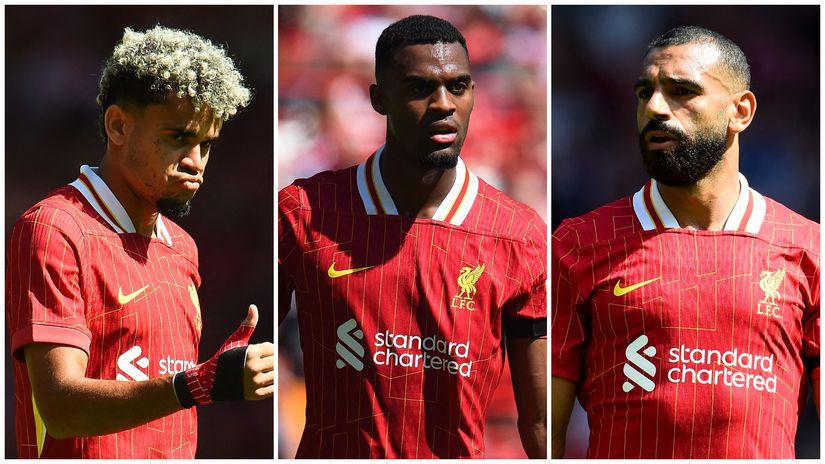 Diaz, Gravenberch, and Salah(©AFP)