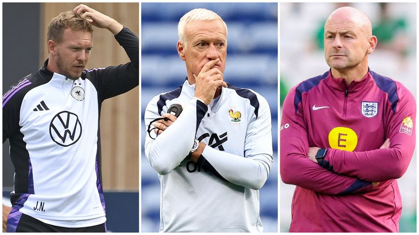 Nagelsmann, Deschamps, and Carsley(©AFP)