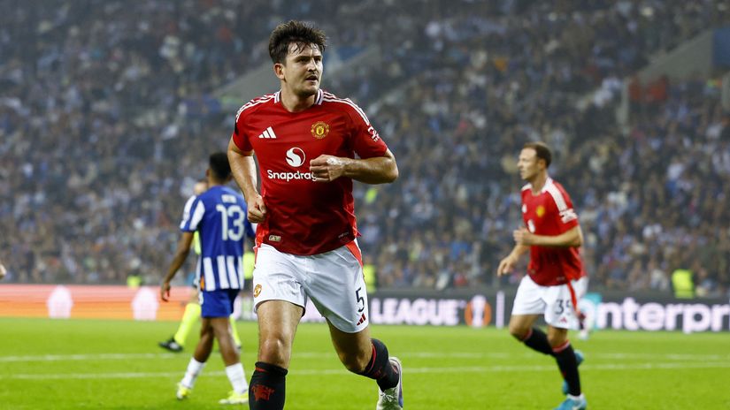 United's hero - Harry Maguire(©Reuters/Peter Cziborra/Gallo Images)