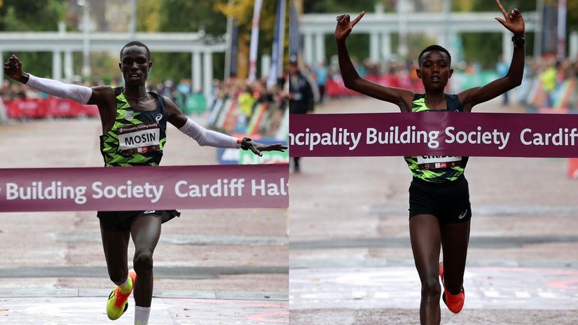 Kenyans sweep Cardiff half marathon podiums