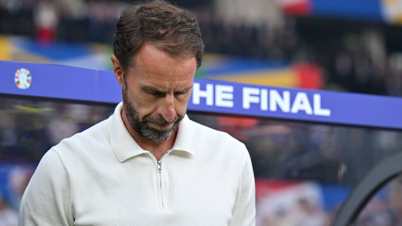 Gareth Southgate after the loss to Spain in the EURO 2024 final (©Dan Mullan/Getty Images)