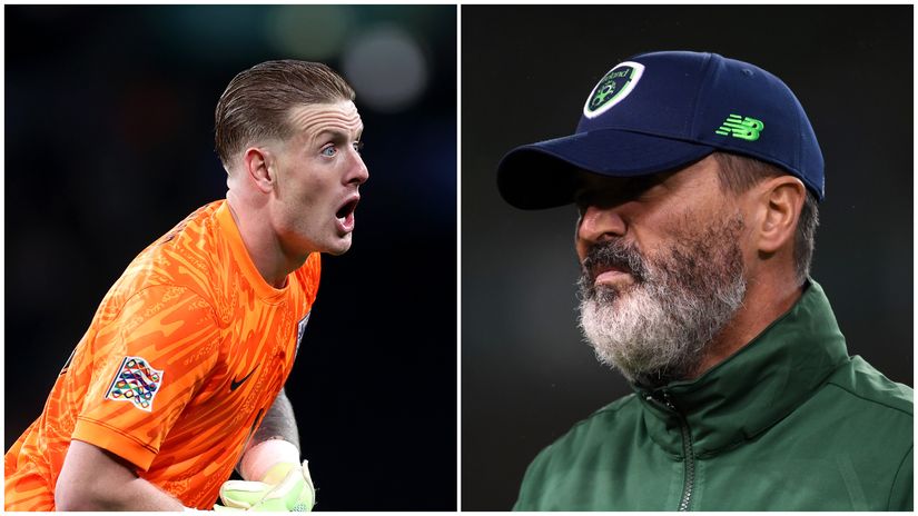 Jordan Pickford and Roy Keane (©Getty images sport)