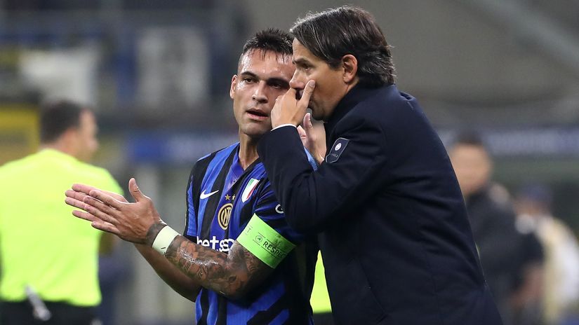 Lautaro Martinez & Simone Inzaghi (©Getty Images)