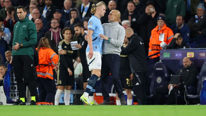 Haaland and Guardiola (©Getty images)