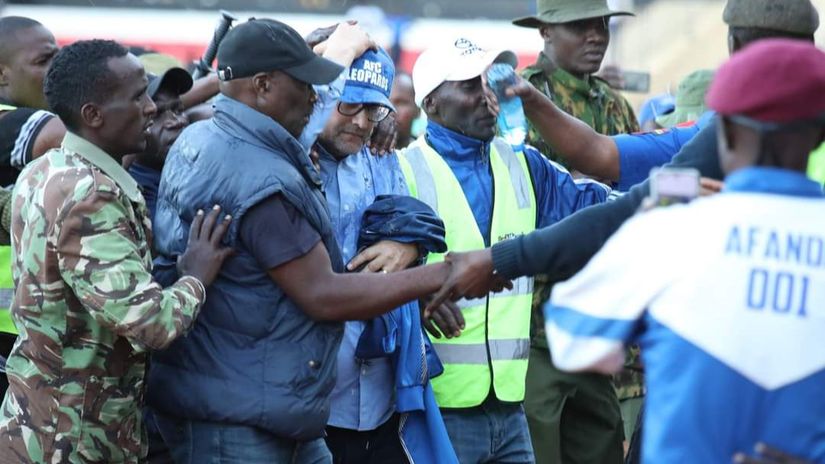 AFC Leopards fans storm pitch for answers after defeat to Ulinzi Stars