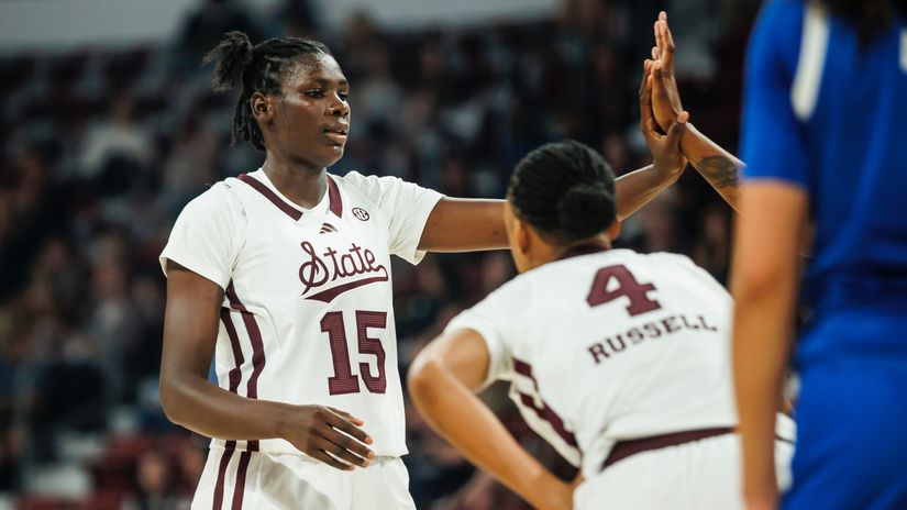 Madina Okot posts double-double in Mississippi State debut