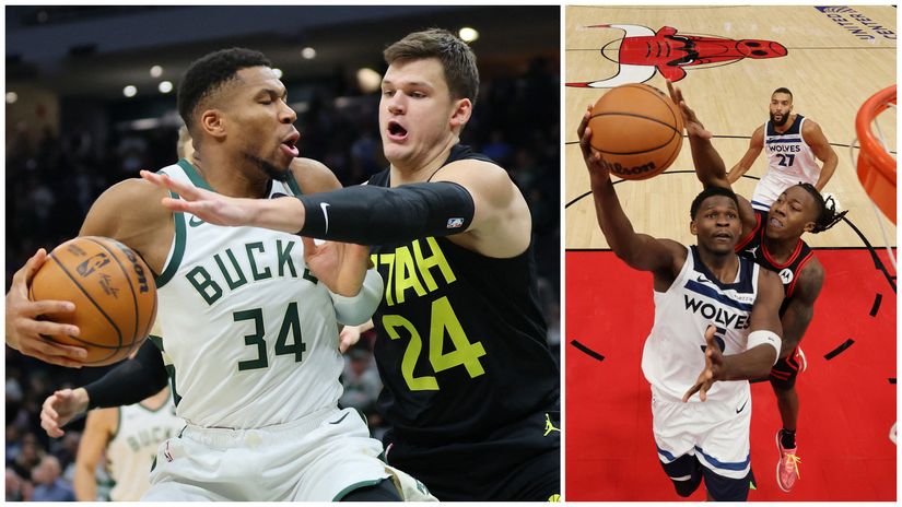 Antetokounmpo and Edwards led their teams to victories(©AFP)