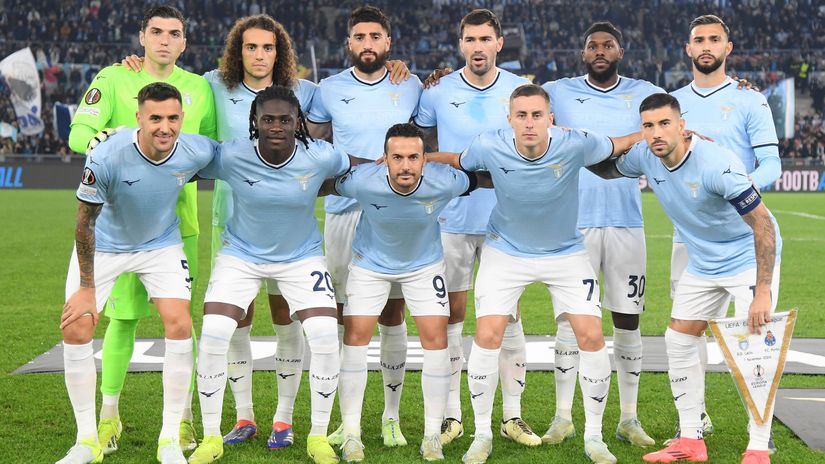 Lazio's starting XI ahead of the clash against Porto last night(©Marco Rosi - SS Lazio/Getty Images)