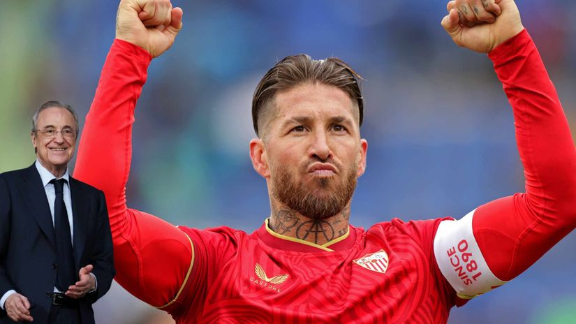 Florentino Perez and Sergio Ramos (©Getty images)