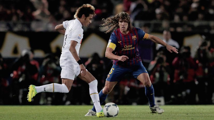 Neymar of Santos against Barca in 2011 (© Lintao Zhang/Getty Images)