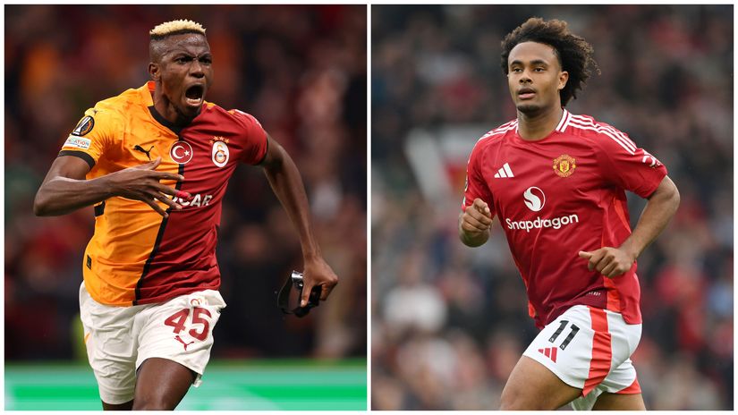 Osimhen and Zirkzee(©Getty Images)