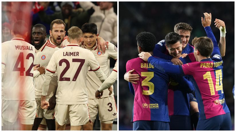 Bavarians and Catalans celebrate their respective victories (©Getty images sport)