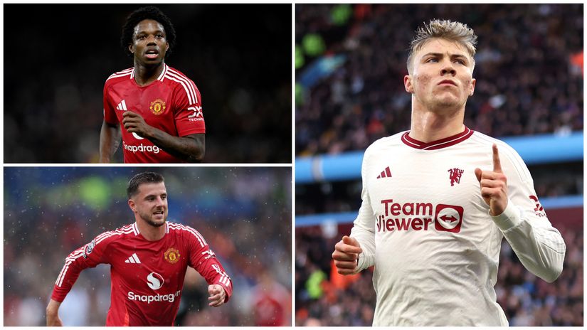 Malacia, Mount, and Hojlund(©Getty Images)