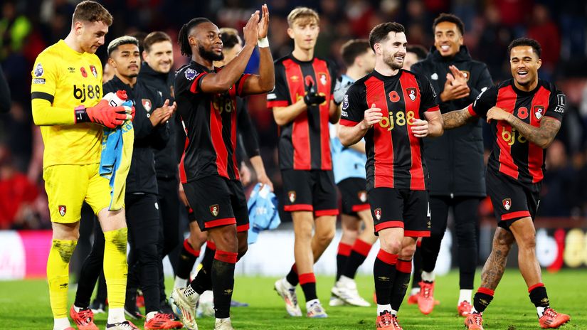 Bournemouth players celebrate another big win (©Dan Istitene/Getty Images)