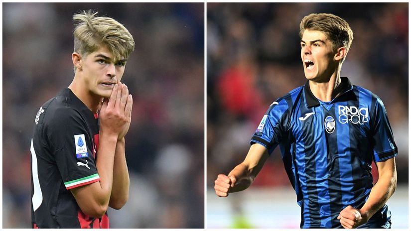 De Ketelaere with Milan vs with Atalanta(©Reuters/Daniele Mascolo/Gallo Images)