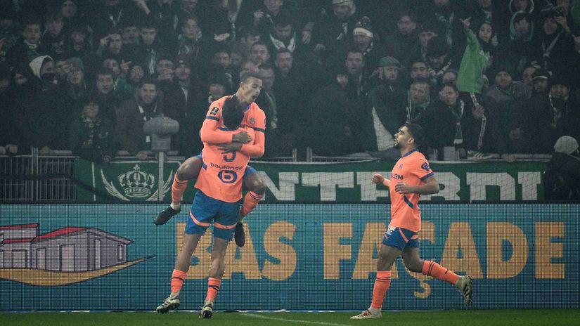Greenwood's celebration after his goal(©AFP)