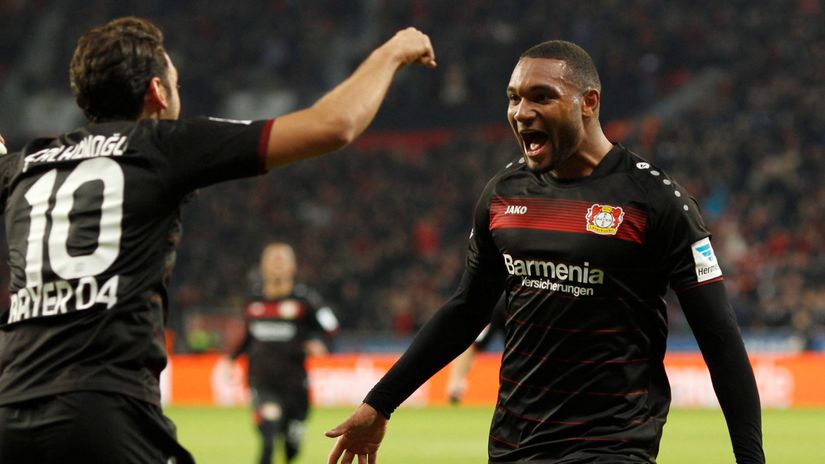Calhanoglu and Tah together at Leverkusen, back in 2017(©AFP)