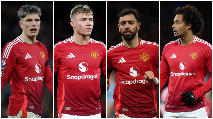 Garnacho, Hojlund, Fernandes, and Zirkzee(©Clive Brunskill/Getty Images)