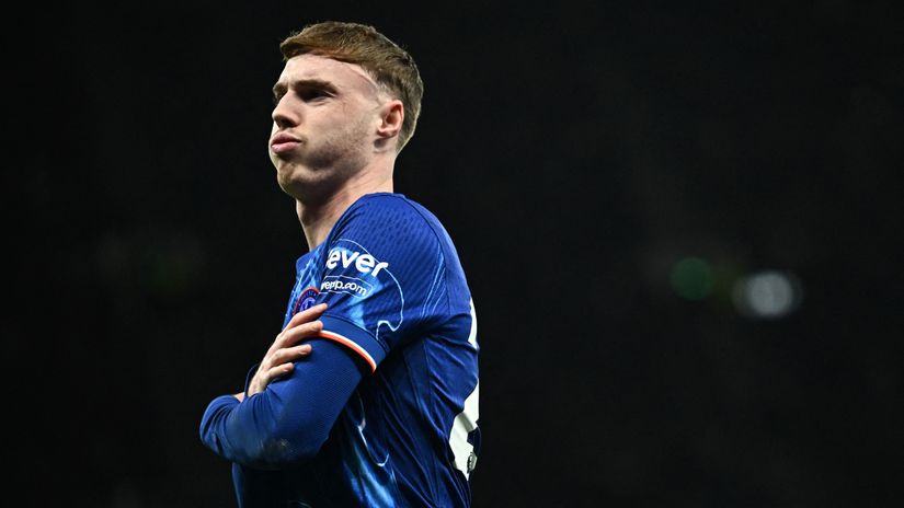 Cole Palmer doing his famous celebration(©Reuters/Dylan Martinez/Gallo Images)