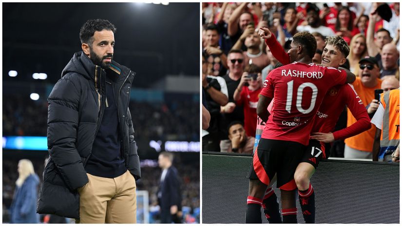 Amorim, Rashford and Garnacho(©Getty Images)