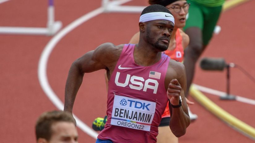 Olympic champion Rai Benjamin returns to Antigua for pre-season preparations